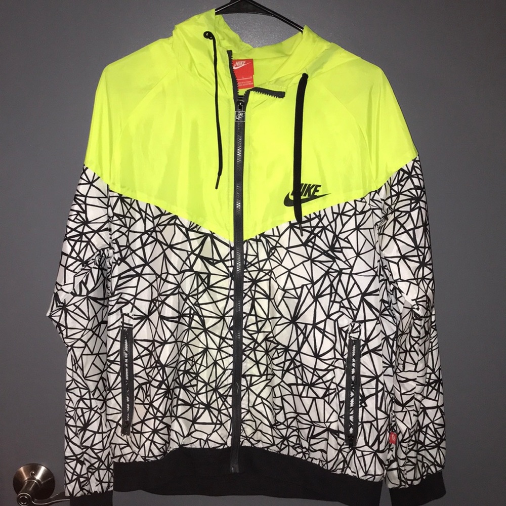 Neon yellow Nike windbreaker